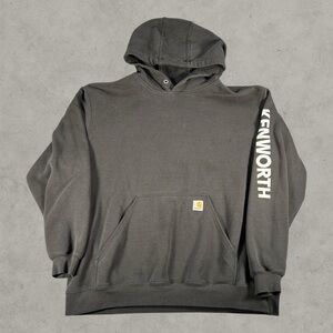 Carhartt Kenworth Hoodie Mens 2Xl Black Pullover Trucking Company Sweatshirt